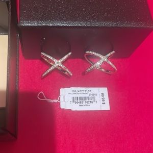 Michael Kors 2 for 1 Brilliance Statement X Pave Ring Set - Size 7